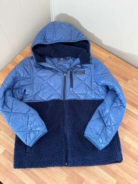 Vineyard Vines Boys Quilted Sherpa Parka Jacket size large